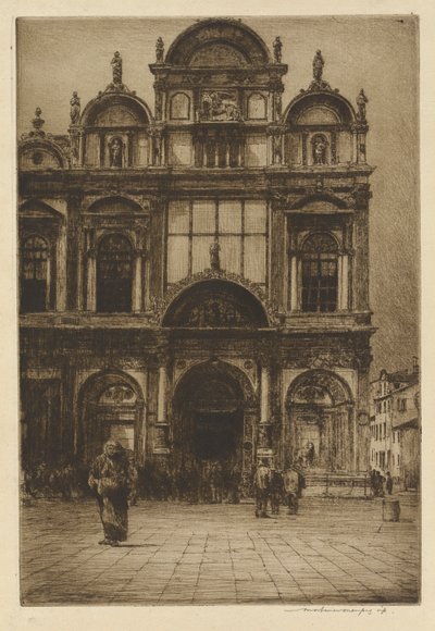 Fasada Scuola di San Marco, Wenecja autorstwa Mortimer Menpes