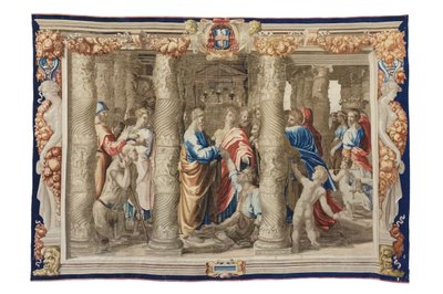 Święty Piotr uzdrawia kalekę, ok. 1630 (gobelin na rycinach Rafaela) autorstwa Mortlake Tapestry Manufactory