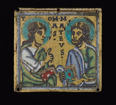 Tablica przedstawiająca św. Tomasza i św. Mateusza, ok.1160 autorstwa Mosan School