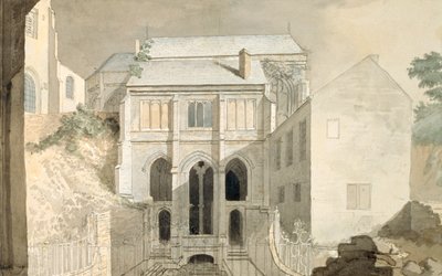 Studnia św. Winifreda, Holywell (akwarela, tusz i ołówek na papierze) autorstwa Moses Griffith