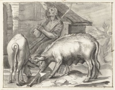 Gospodarstwo z drobiem autorstwa Moses Ter Borch
