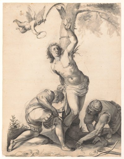 Męczeństwo św. Sebastiana autorstwa Moses Ter Borch