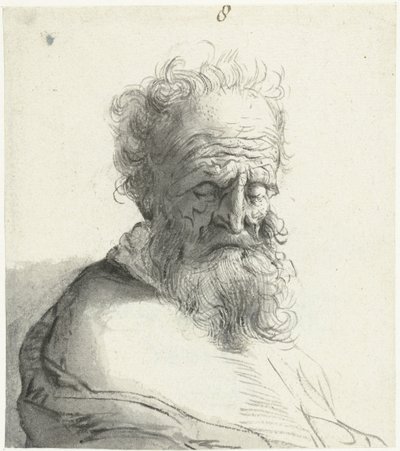 Głowa starego mężczyzny autorstwa Moses Ter Borch