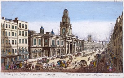 Royal Exchange 2. miejsce zewnętrzne, Londyn, 1761 autorstwa Mothey Lairee