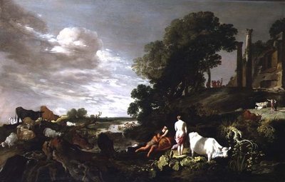Wychowanie Bachusa autorstwa Moyses or Moses Matheusz. van Uyttenbroeck