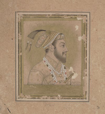 Portret Szacha Jehana, ok. XVII w. (atrament z akwarelą i złotem) autorstwa Mughal School