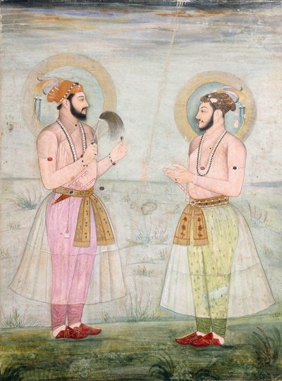Portrety księcia Dary Shikoh i księcia Sulejmana w Shikoh, c.1665 autorstwa Mughal School