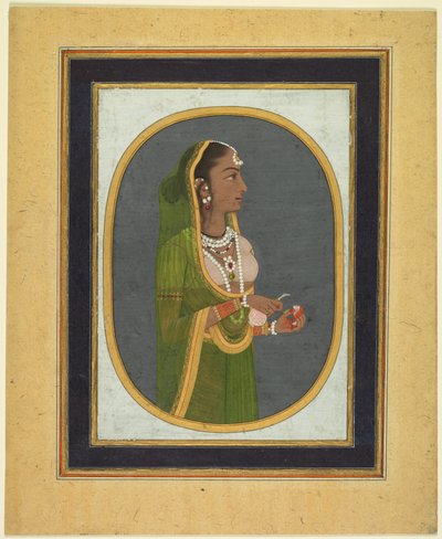 Nadworna dama nalewająca wino, ok. godz. 1760, granice ok. 1830. autorstwa Muhammad Rizavi Hindi
