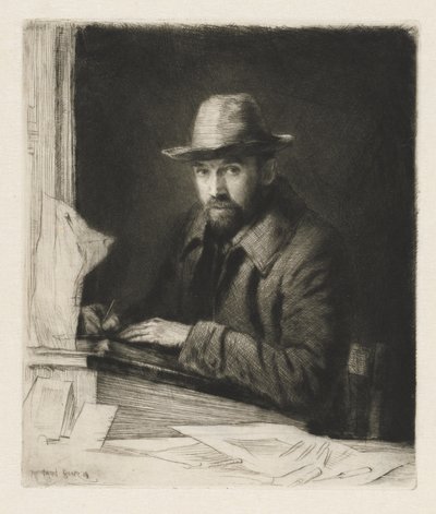 Portret artysty w kapeluszu, nr 2 autorstwa Muirhead Bone