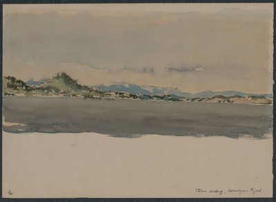 Koniec sztormu, norweski fiord autorstwa Muirhead Bone