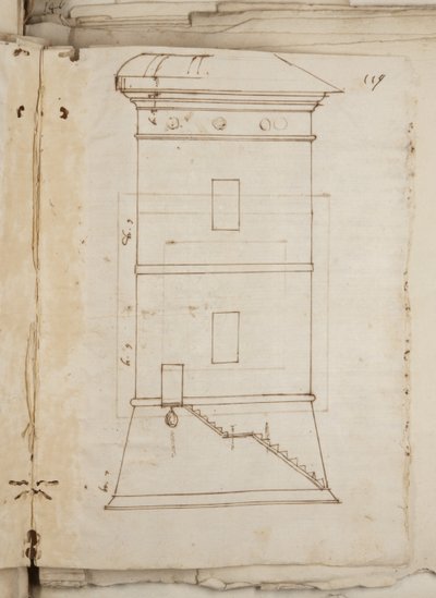 Portfolio rysunków Mutio Oddi z Urbino i innych, s.119, c.1635-40 (pióro i atrament na papierze w oprawie) autorstwa Muzio Oddi