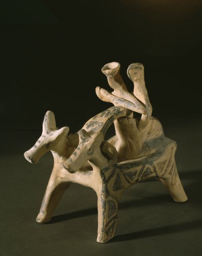 Rydwan, z grobowca Marcopoulo, Attyka, późny okres heraldyczny IIIA-IIIB, 1400-1200 pne (terakota) autorstwa Mycenaean