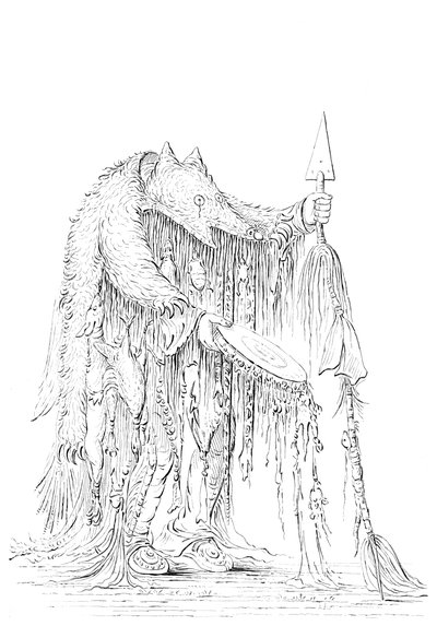 Szaman rdzennych Amerykanów, 1841. autorstwa Myers and Co