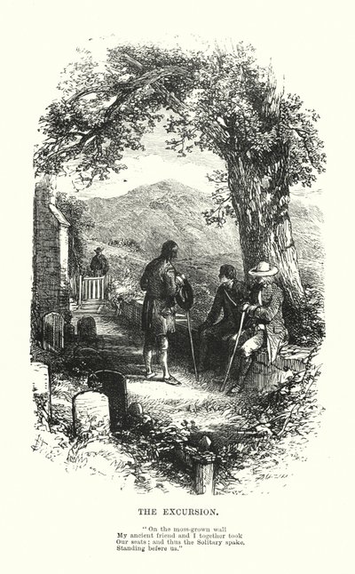 William Wordsworth: Wycieczka (Grawerowanie) autorstwa Myles Birket (after) Foster