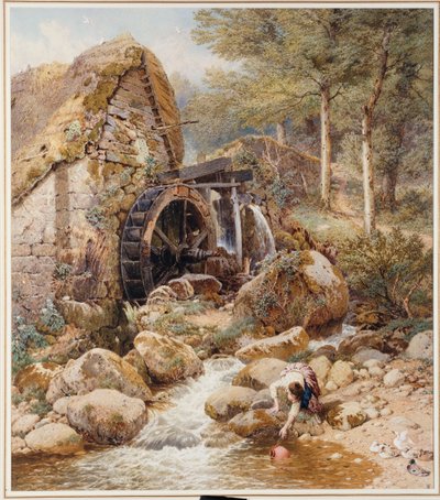 Stary młyn wodny autorstwa Myles Birket Foster