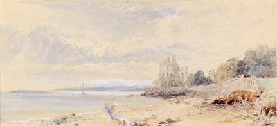 Zamek Barnbogle, Firth of Forth autorstwa Myles Birket Foster