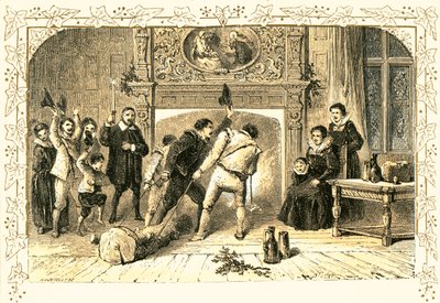 Ceremonia wigilijna autorstwa Myles Birket Foster