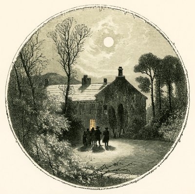 Świąteczna minstrela autorstwa Myles Birket Foster