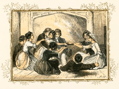Boże Narodzenie sport autorstwa Myles Birket Foster