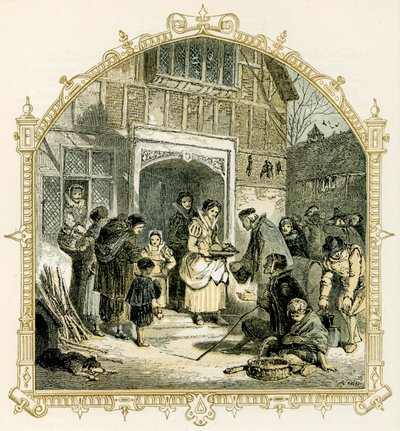 Elżbietańska scena bożonarodzeniowa autorstwa Myles Birket Foster