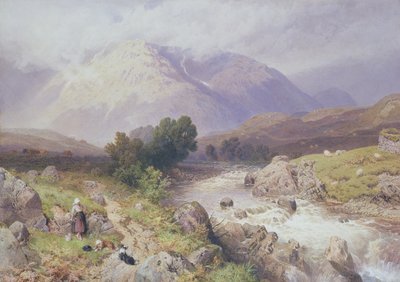 Highland Scene near Dalmally, Argyll (wc na płótnie) autorstwa Myles Birket Foster