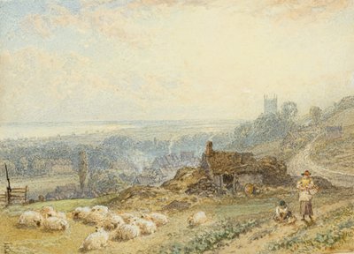 Hythe (akwarela) autorstwa Myles Birket Foster
