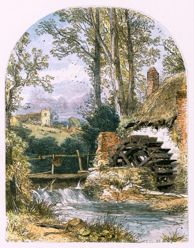 Ilustracja do „Opuszczonej wioski” autorstwa Myles Birket Foster
