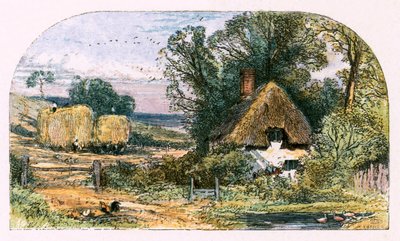 Ilustracja do „Opuszczonej wioski” autorstwa Myles Birket Foster