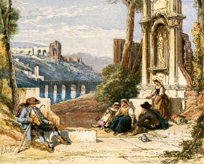 Ilustracja do filmu „Podróżnik” autorstwa Myles Birket Foster