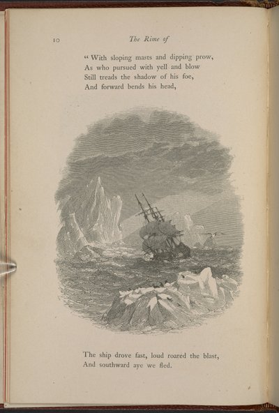 Ilustracja na stronie 10 z „Szronu starożytnego marynarza” Samuela Taylora Coleridge’a autorstwa Myles Birket Foster