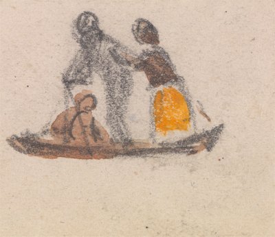 Jedno z grupy trzech badań gondoli autorstwa Myles Birket Foster