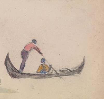 Jedno z grupy trzech badań gondoli autorstwa Myles Birket Foster