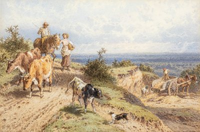 Powrót do domu (akwarela) autorstwa Myles Birket Foster