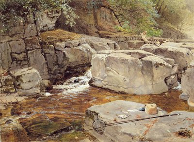Skały na Grecie (akwarela i gwasz na papierze) autorstwa Myles Birket Foster
