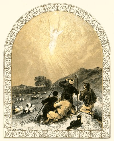 Pasterze i anioł autorstwa Myles Birket Foster