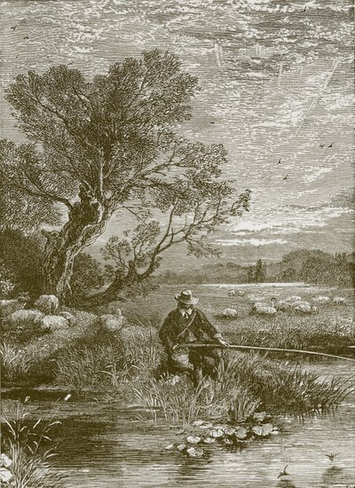 Życzenie wędkarza autorstwa Myles Birket Foster