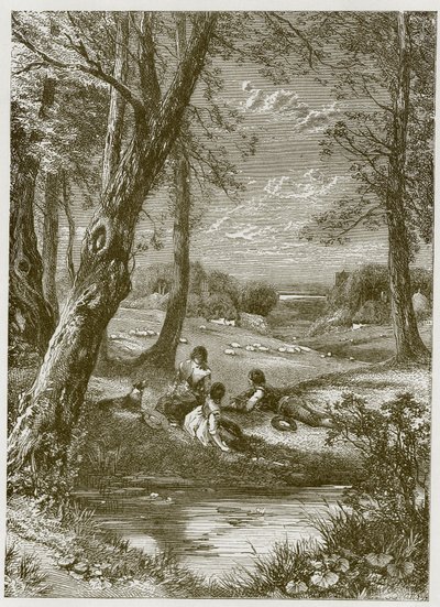 Pochwała życia rodaka autorstwa Myles Birket Foster