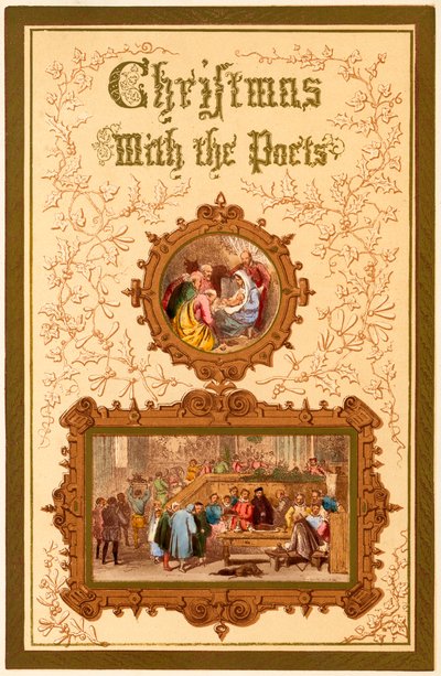 Strona tytułowa książki "Boże Narodzenie z poetami autorstwa Myles Birket Foster