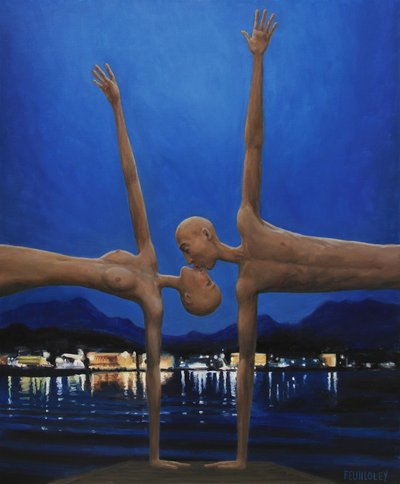 Surrealistyczny nocny uścisk autorstwa Myriam Feuilloley
