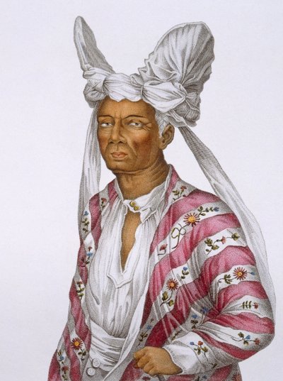 Naba-Leba, królowa wyspy Solor, niedaleko Timoru, tablica 25 z Podróży odkrywców do ziem australijskich, grawerowana przez B. Rogera, wyd. 1800-04 autorstwa N. Petit