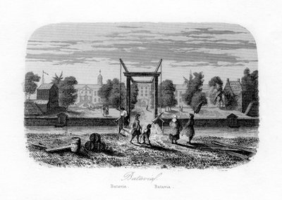 Batavia Dżakarta, Indonezja, ok. 1840 r. autorstwa N. Remond