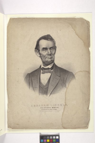 Abraham Lincoln (litografia ręcznie kolorowana) autorstwa N. and Ives J.M. (1824 95) Currier