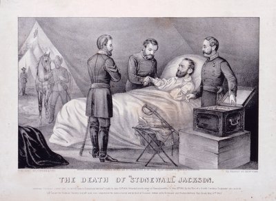 Śmierć "Stonewalla" Jacksona (litografia) autorstwa N. and Ives J.M. (1824 95) Currier