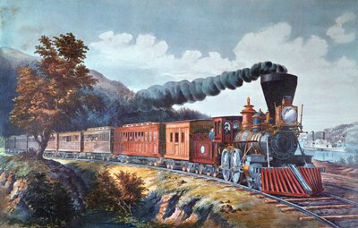 Pociąg American Express autorstwa Currier and Ives