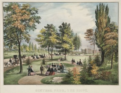 Central Park - The Drive autorstwa Currier and Ives