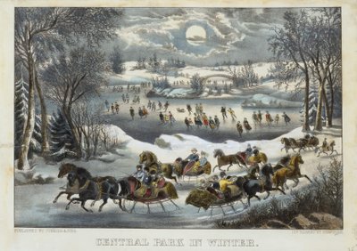 Central Park zimą autorstwa Currier and Ives