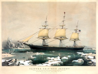 Czerwona kurtka Clipper Ship od Currier & Ives autorstwa Currier and Ives