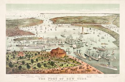 Port w Nowym Jorku autorstwa Currier & Ives autorstwa Currier and Ives