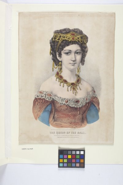 The Queen Of The Ball (litografia ręcznie kolorowana) autorstwa N. and Ives J.M. (1824-95) Currier