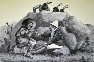 Currier & Ives ilustracja XIX wieku. Wycie na wojennej ścieżce autorstwa N. and Ives, J.M. Currier